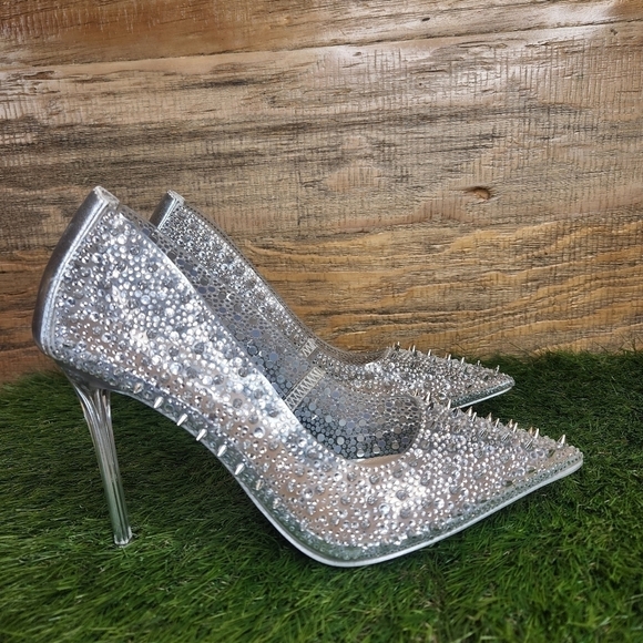 New Steve Madden Womens Vari03s1 Clear Pumps Size 8.0 - Picture 3 of 12